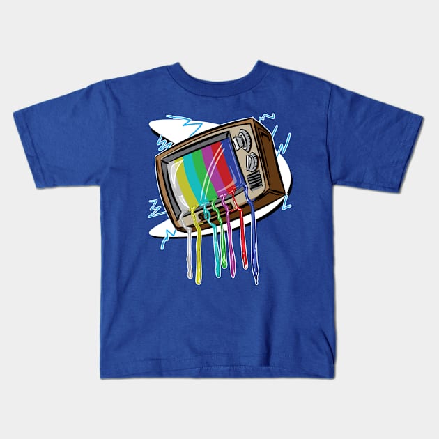 TV dripping pixels Kids T-Shirt by eShirtLabs